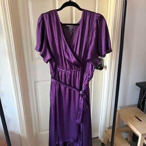 Torrid Purple High Low Wrap Dress